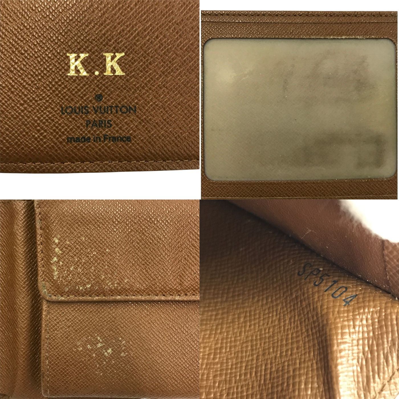 LOUIS VUITTON ルイヴィトン モノグラム ポルトフォイユフロリン 財布 ユニセックス 二つ折り 小銭入れあり パスケース ブラウン M60026 中古 T1