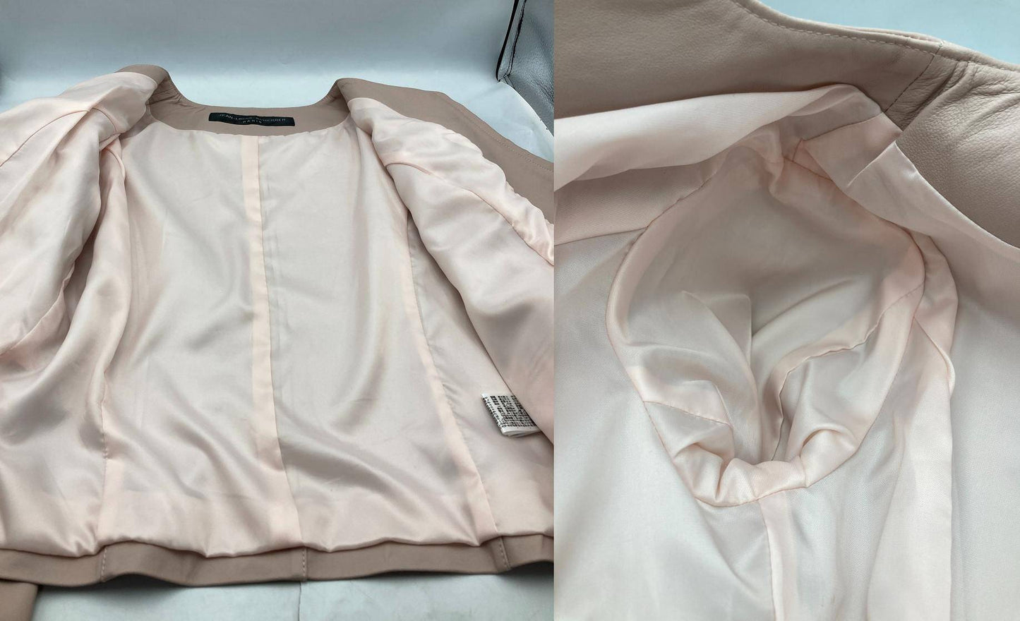 JEAN-LOUIS SCHERRER ジャン＝ルイ・シェレル 羊革 レザージャケット サイズS レディース 中古 D4