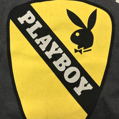 TOYS McCOY トイズマッコイ Tシャツ メンズ コットン 半袖 ラグラン PLAYBOY ウサギ プリント グレー Mサイズ 中古 T1
