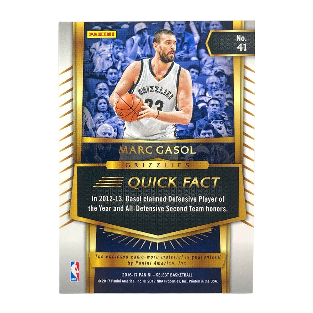 PANINI NBAカード SELECT MARC GASOL GRIZZLIES #41 中古 IT2