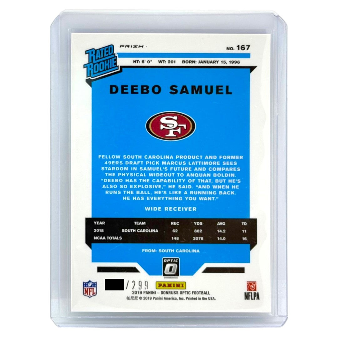 PANINI NFLカード DONRUSS OPTIC PRIZM DEEBO SAMUEL 49ERS /299 #167 中古 IT1