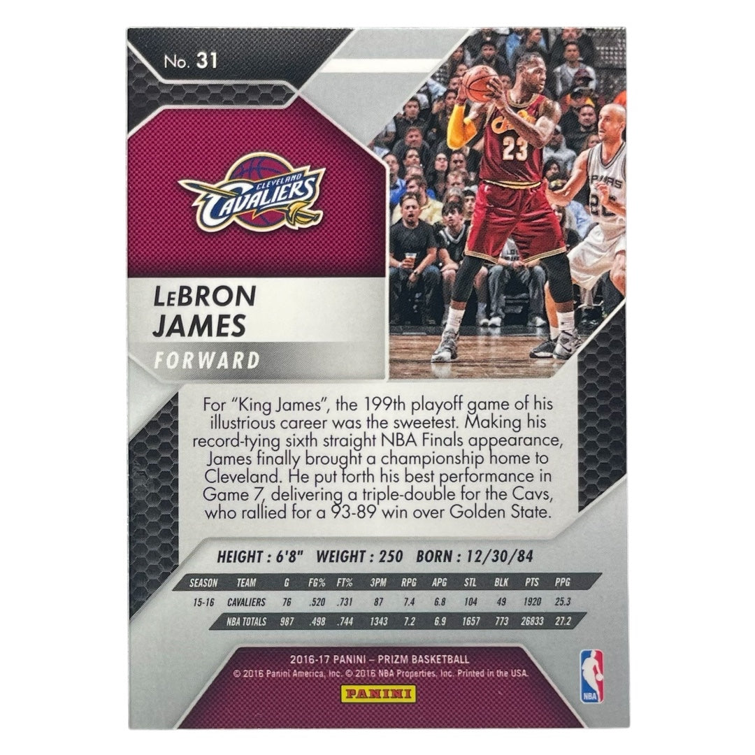 PANINI NBAカード PRIZM LEBRON JAMES CAVALIERS #31 中古 IT2