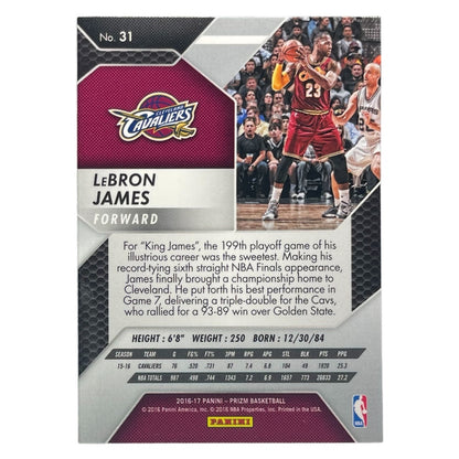 PANINI NBAカード PRIZM LEBRON JAMES CAVALIERS #31 中古 IT2