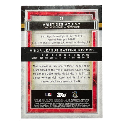 TOPPS MLBカード MUSEUM COLLECTION ARISTIDES AQUINO CINCINNATI REDS /99 #28 中古 IT2