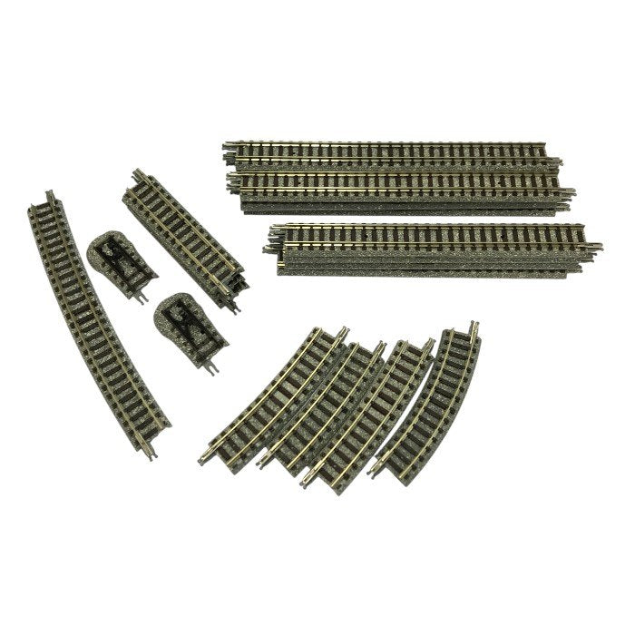 TOMIX Nゲージ 複線機関庫3個 レール21本セット 鉄道模型 レイアウト 線路 中古 T1