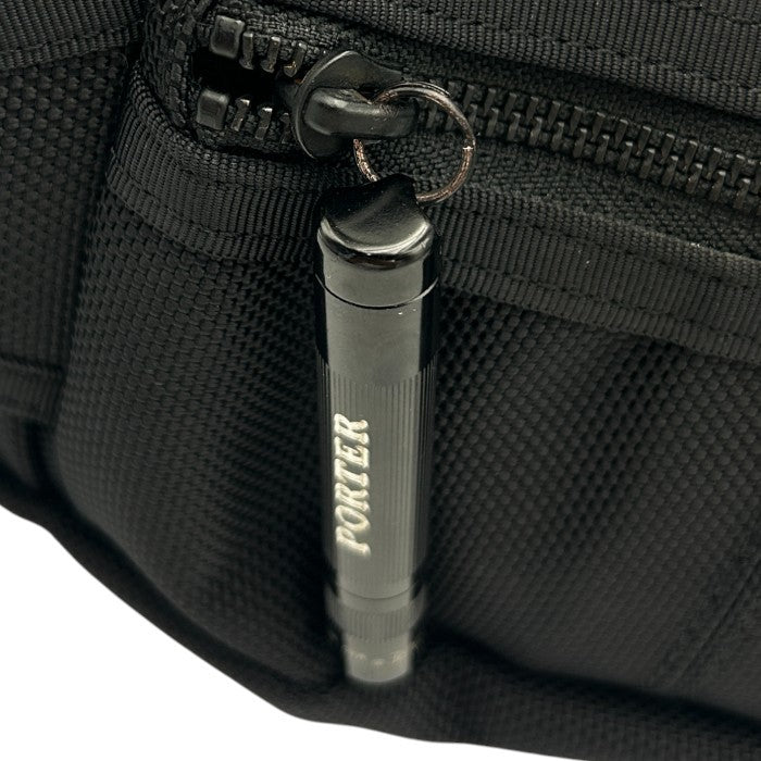 PORTER ポーター HEAT ヒｰト ウエストバッグ 703-06979 メンズ ブラック 鞄 ポケット多め 中古 W４
