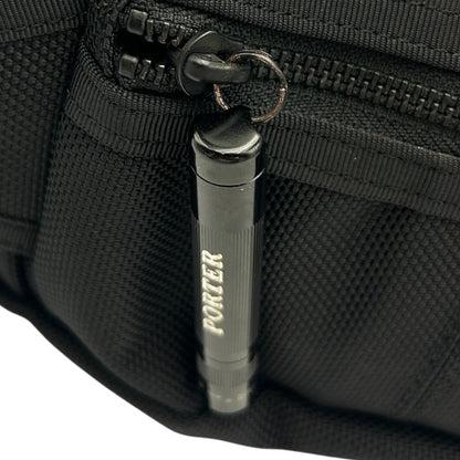 PORTER ポーター HEAT ヒｰト ウエストバッグ 703-06979 メンズ ブラック 鞄 ポケット多め 中古 W４