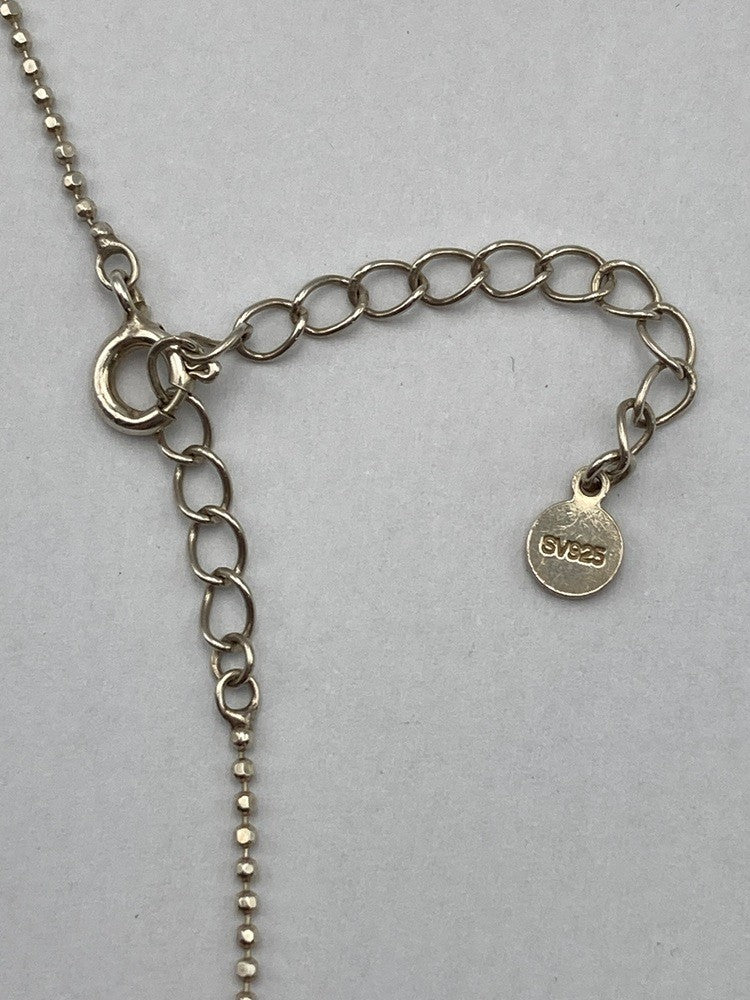 シルバー925 ハートトップ ネックレス 中古 D4