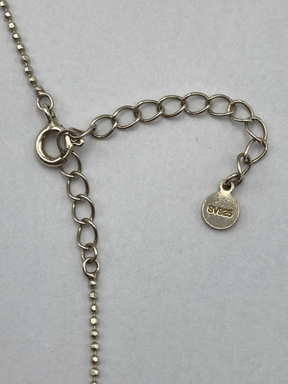 シルバー925 ハートトップ ネックレス 中古 D4