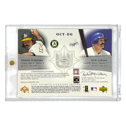 UPPER DECK MLBカード ULTIMATE SIGNATURE EDITION DENNIS ECKERSLEY OAKLAND ATHLETICS KIRK GIBSON LOS ANGELES DODGERS /200 #OCT-EG 中古 IT1