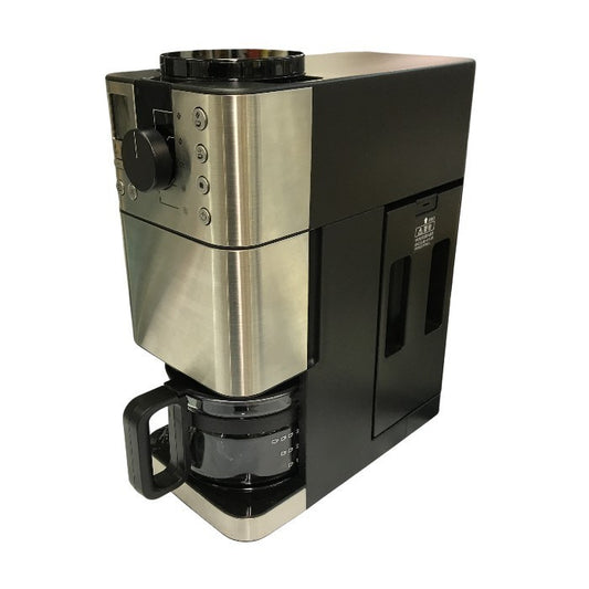 無印良品 豆から挽けるコーヒーメーカー シルバー ミル付き 1~3カップ 保温機能 MJ-CM1 中古 T1