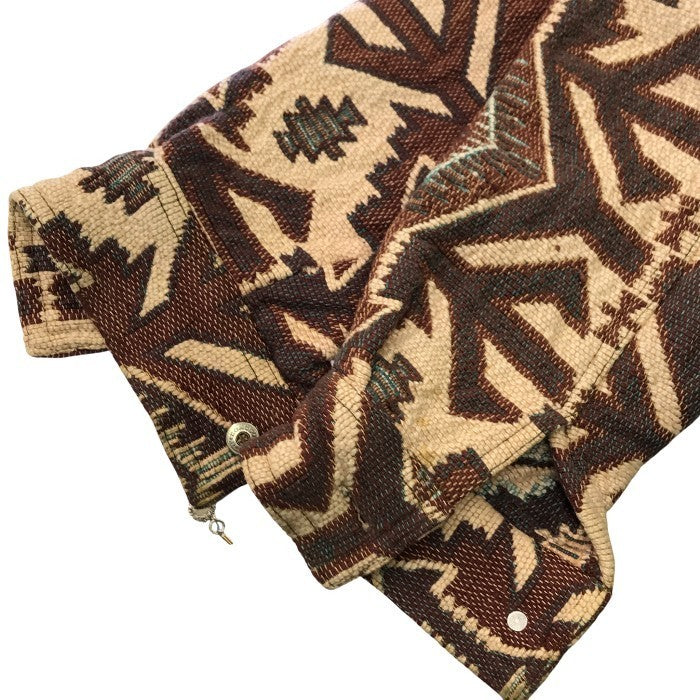 KOMODO コモド ジャケット メンズ コットン ネイティブ カバーオール 厚手シャツ ハンドメイド ベージュ/ブラウン Mサイズ 中古 T1