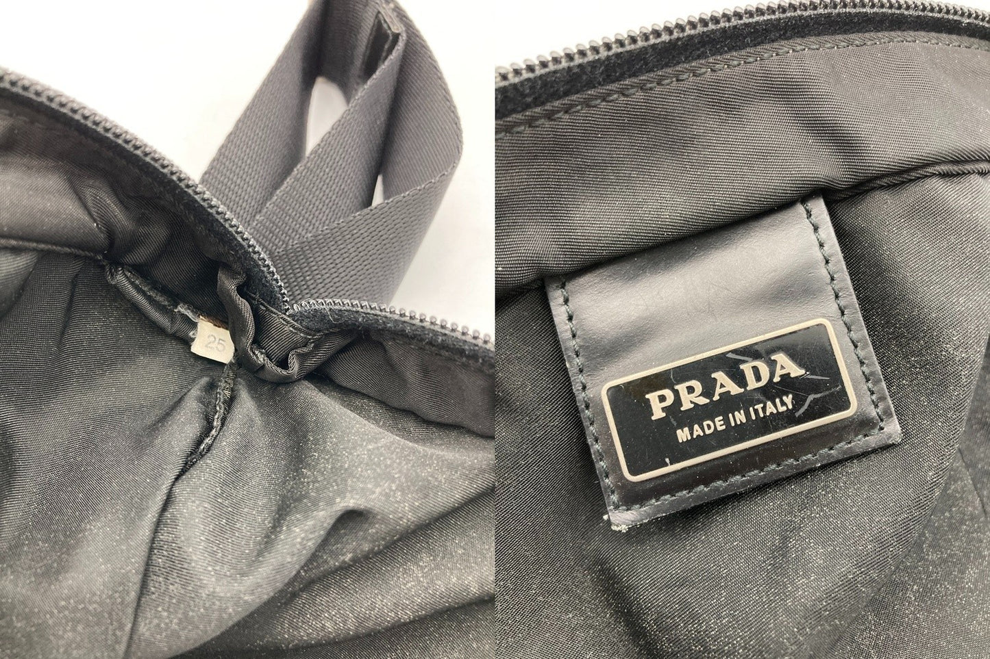 PRADA プラダ テスート 三角プレート ショルダーバッグ 中古 D4