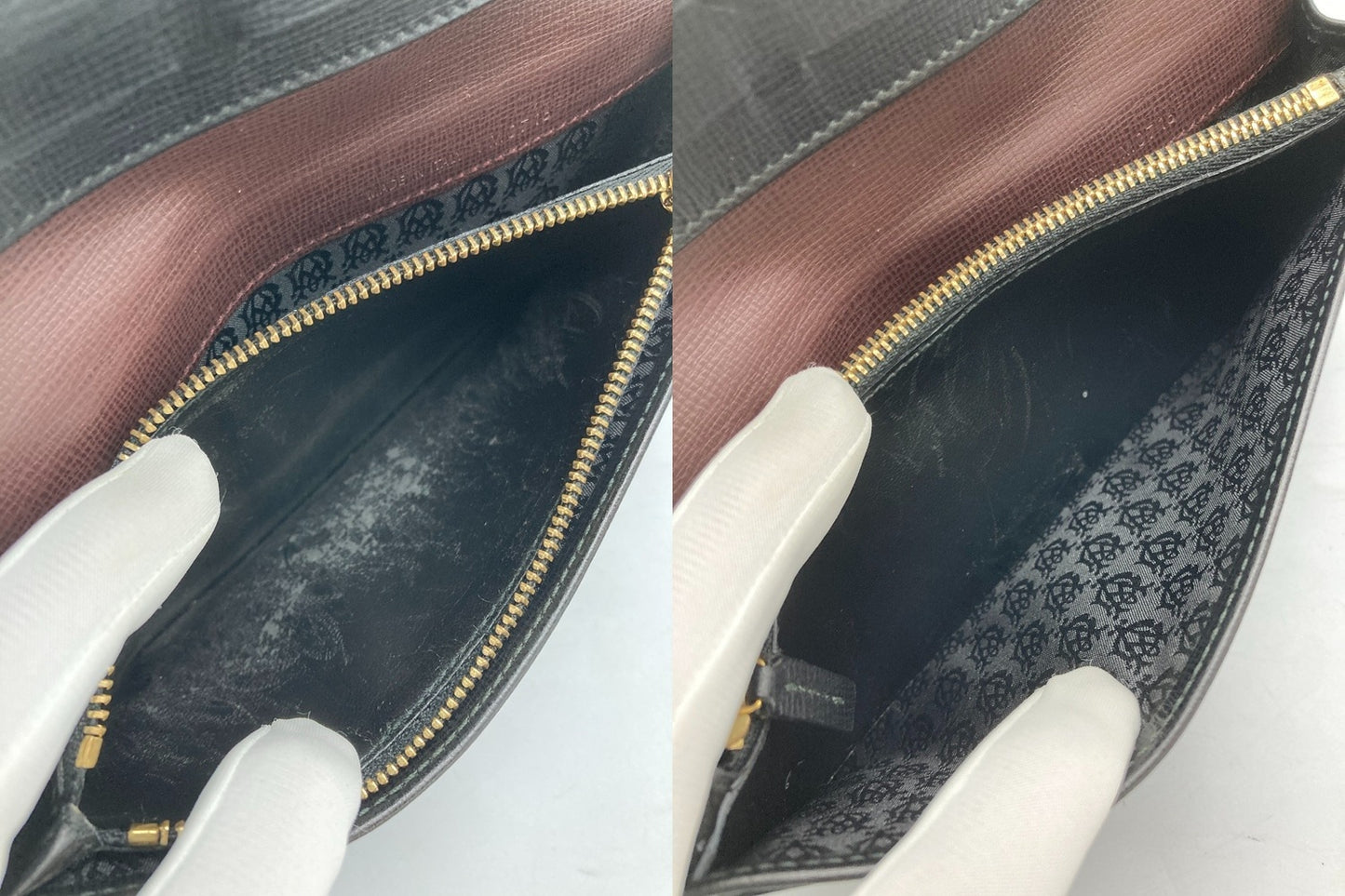 dunhill ダンヒル レザー 2つ折り長財布 ブラック メンズ 中古 D4