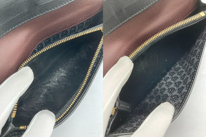 dunhill ダンヒル レザー 2つ折り長財布 ブラック メンズ 中古 D4