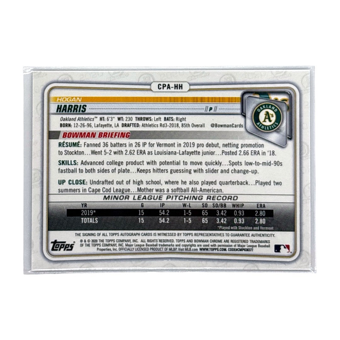 TOPPS MLBカード BOWMAN CHROME 1ST HOGAN HARRIS OAKLAND ATHLETICS /150 #CPA-HH 中古 IT1