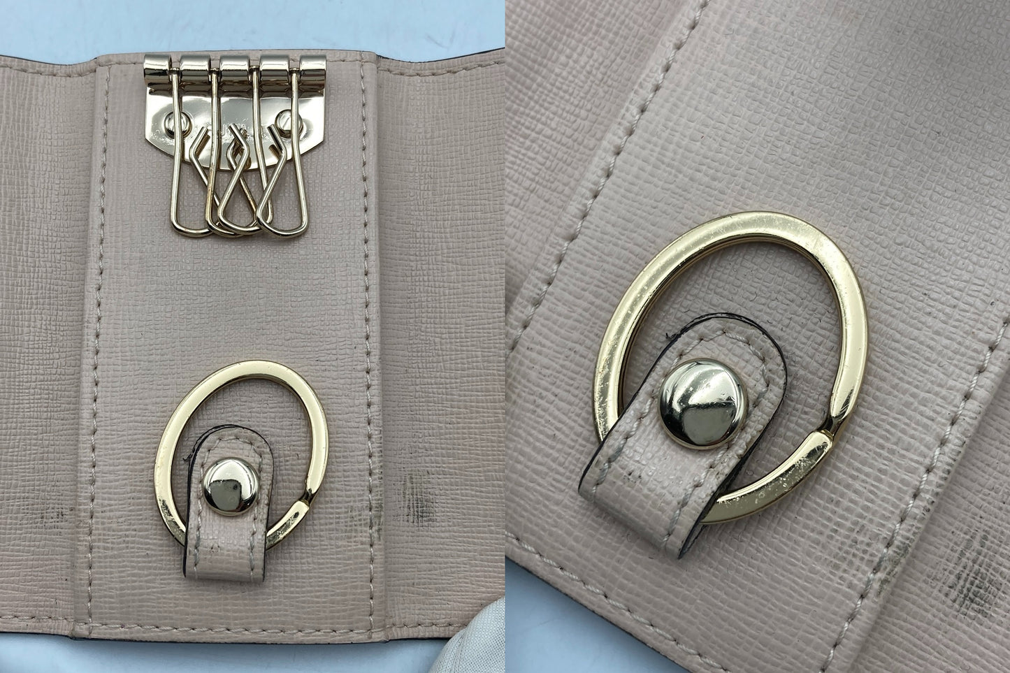 FURLA BABYLON フルラ バビロン 4連キーケース ピンク 中古 D4