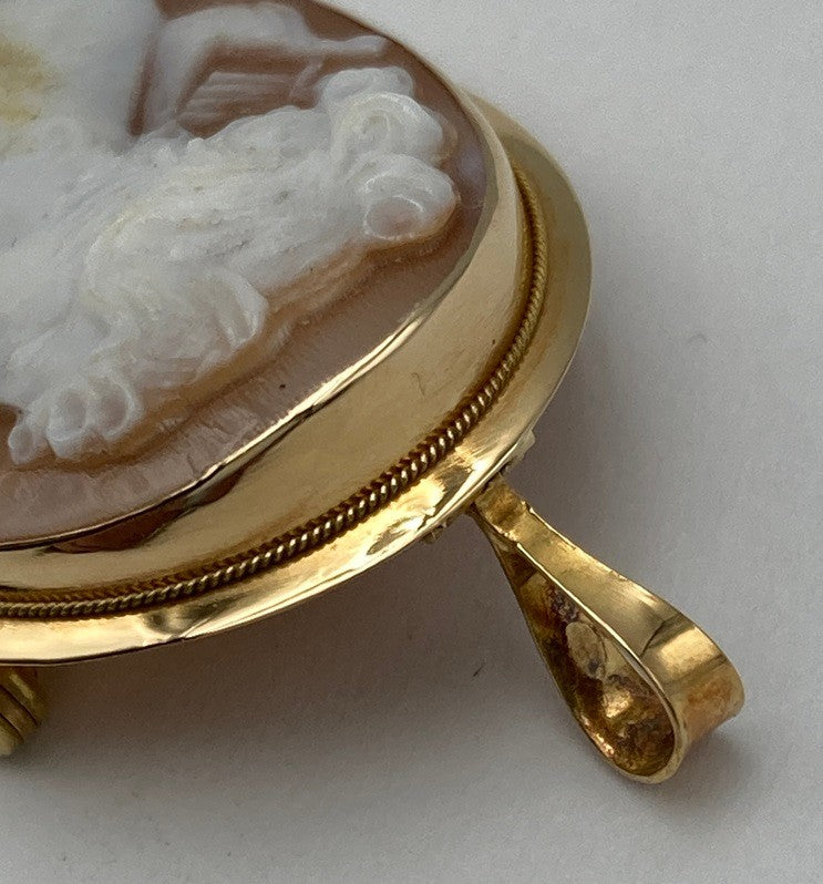 K18 カメオ ブローチ/ペンダントトップ 中古 D4