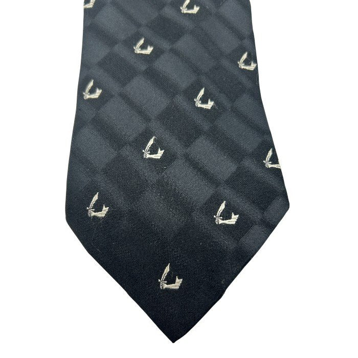 Vivienne Westwood MAN ヴィヴィアンウエストウッド メン ソードアーム 小紋柄 チェック柄 ブラック グレー ネクタイ ビジネス 総柄 メンズ ファッション 中古 W４