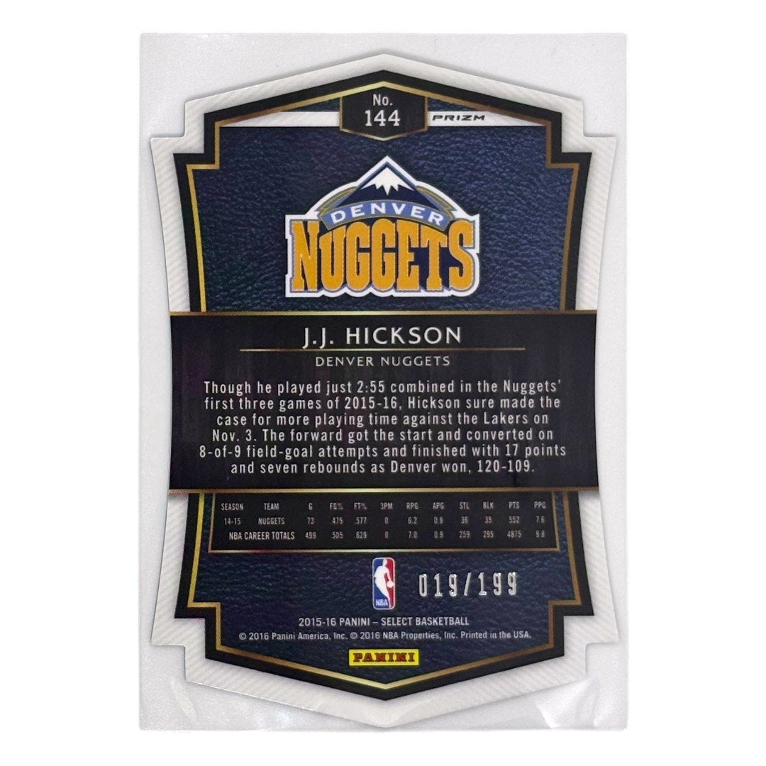 PANINI NBAカード SELECT PRIZM DIE-CUT J.J. HICKSON DENVER NUGGETS /199 #144 中古 IT1