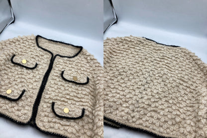 GRACE CONTINENTAL グレースコンチネンタル ループニットジャケット 【キナリ/36】 中古 D4