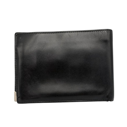 PRADA プラダ 二つ折り 財布 レザー 本革 メンズ 小銭入れ付 札入れ ブラック 中古 W4