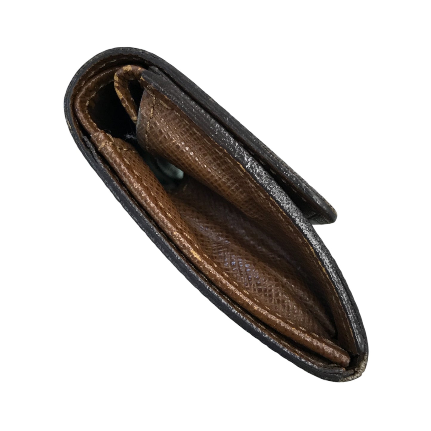 LOUIS VUITTON ルイヴィトン モノグラム ポルトモネ プラ コインケース ユニセックス ボタン開閉 小銭入れ ブラウン M61930 中古 T1