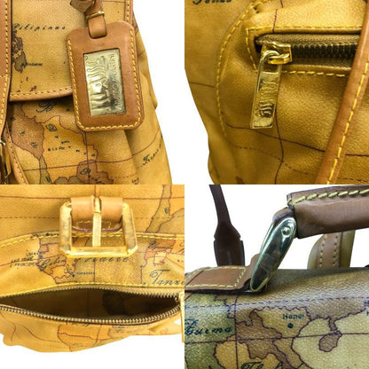 PRIMA CLASSE プリマクラッセ リュック ユニセックス オールシーズン 世界地図 ブラウン 中古 N1