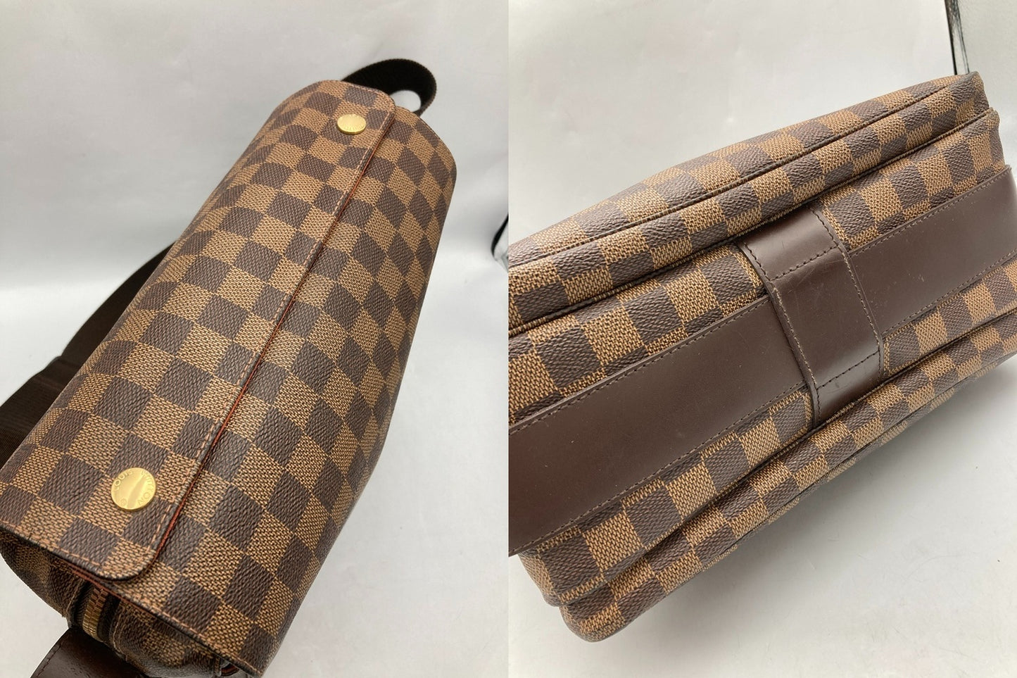 LOUIS VUITTON ルイヴィトン ダミエ エベヌ ナヴィグリオ ショルダーバッグ N45255 中古 D4