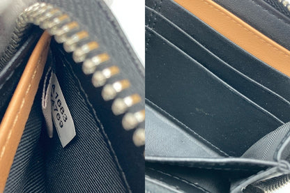COACH コーチ レキシントン サフィアーノ レザー アコーディオン ジップ アラウンド F74769 長財布 中古 D4