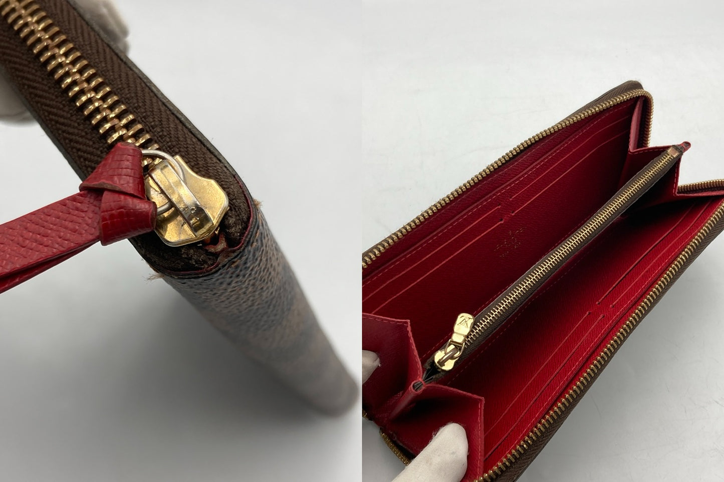 LOUIS VUITTON ルイヴィトン ダミエ ポルトフォイユ・クレマンス N60534 中古 D4