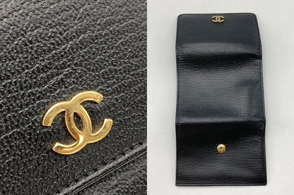 CHANEL シャネル レザー 3つ折り財布 中古 D4