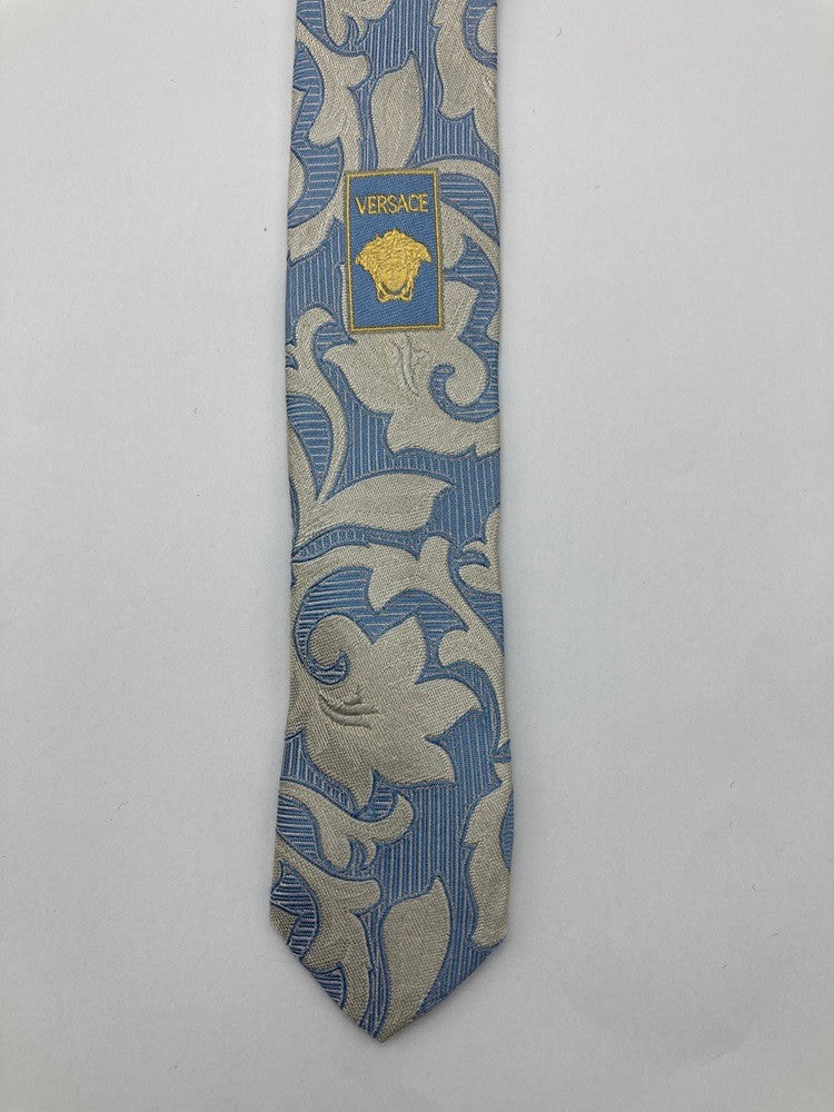 VERSACE ヴェルサーチェ (ヴェルサーチ）花柄 ネクタイ 中古 D4