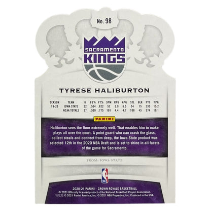 PANINI NBAカード CROWN ROYALE DIE CUT TYRESE HALIBURTON KINGS #98 中古 IT2