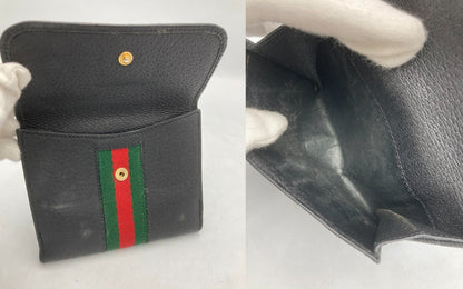 GUCCI グッチ インターロッキングG シェリーライン 2つ折り財布 中古 D4