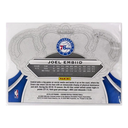 PANINI NBAカード CROWN ROYALE DIE-CUT JOEL EMBIID 76ERS #52 中古 IT1
