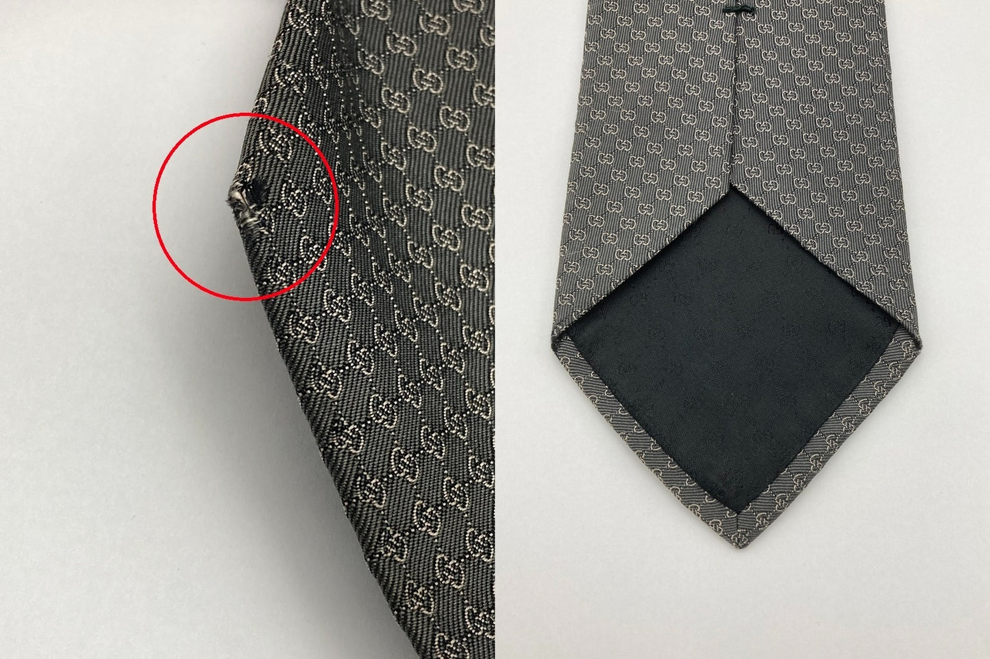 GUCCI グッチ マイクロGG ネクタイ 中古 D4