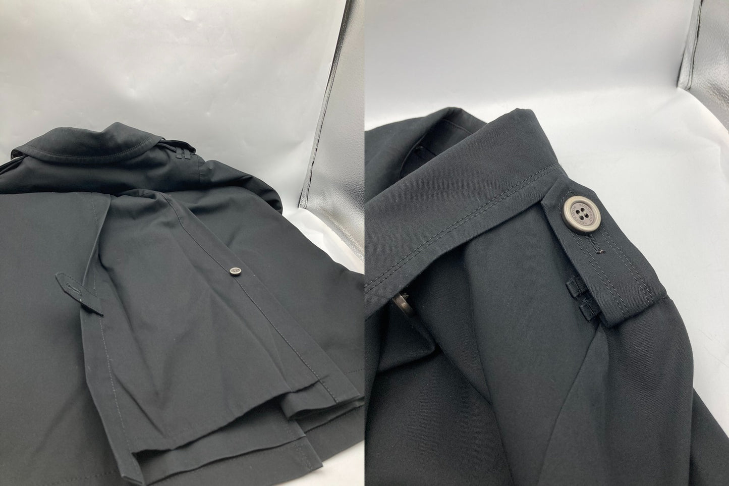 BURBERRY LONDON BLUE LABEL バーバリー ロンドン ブルーレーベル ショート丈 ダブルブレストコート サイズ38 中古 D4