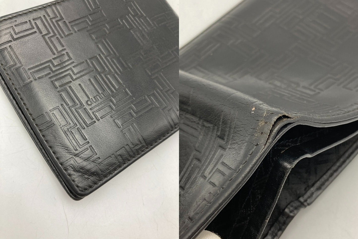 dunhill ダンヒル レザー 2つ折り 札入れ 中古 D4