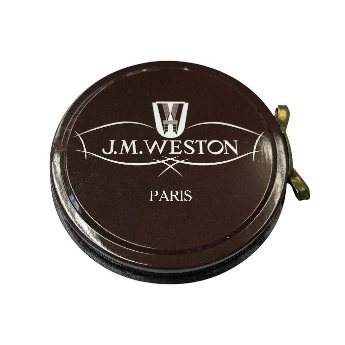 J.M.WESTON シューケアセット 靴磨き 黒クリーム 木製ブラシ お手入れ ブラウン 中古 T1