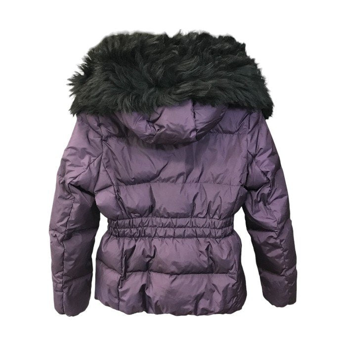 COACH コーチ ダウンジャケット レディース ミドル丈 ファー フード 取り外し可 パープル Sサイズ F57029 中古 T1