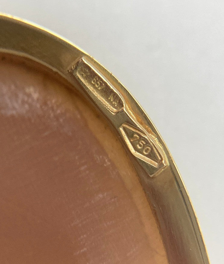 K18 カメオ ブローチ/ペンダントトップ 中古 D4