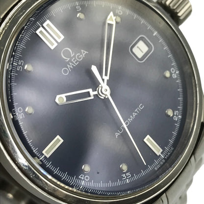 OMEGA オメガ クラシックデイト 腕時計 メンズ 自動巻き オートマティック アナログ SS デイト シルバー/ネイビー 中古 T1