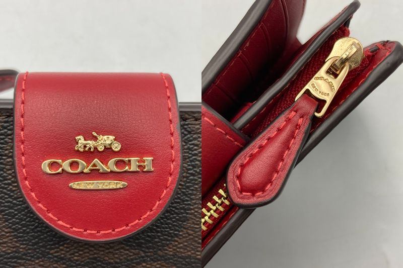 COACH コーチ ミディアム コーナー ジップ ウォレット C0082 中古 D4