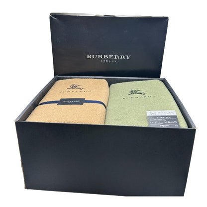 BURBBERRY バーバリー ウール 毛布 2枚 セット BB1550 FST 200 2160 インテリア 寝具 冬 秋 西川産業 中古 W４