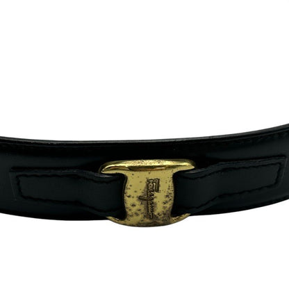 Salvatore Ferragamo サルヴァトーレ フェラガモ レザー ベルト 32インチ 本革 レディース ブランド 中古 W４