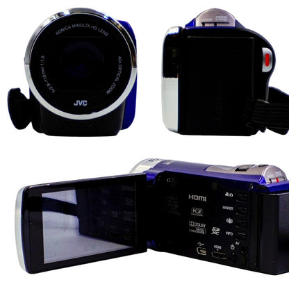 JVCケンウッド Everio エブリオ  GZ-E700-A [32GBハイビジョンメモリームービー(ブルー)]＆専用BDライター CU-BD5 中古 a1