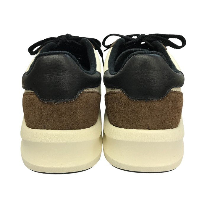 SANGACIO サンガッチョ にゅ BLOW スニーカー メンズ ローカット レザー ハンドメイド WHITE/BROWN 26.5cm 中古 T1