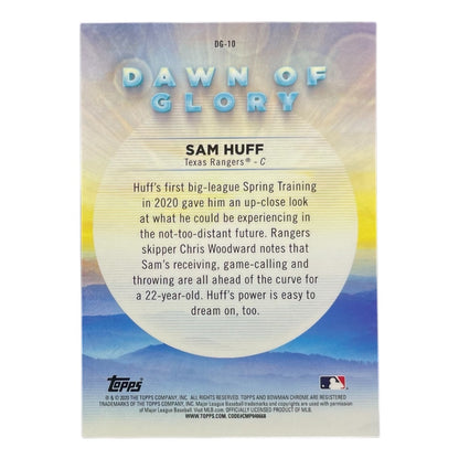 TOPPS MLBカード BOWMAN CHROME SAM HUFF TEXAS RANGERS /150 #DG-10 中古 IT2
