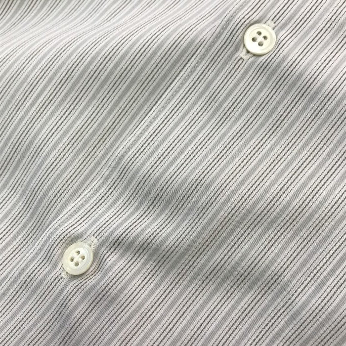 COMME des GARCONS HOMME コムデギャルソンオム シャツ メンズ 長袖 コットン ストライプ ホワイト/グレー HB-050520 中古 T1